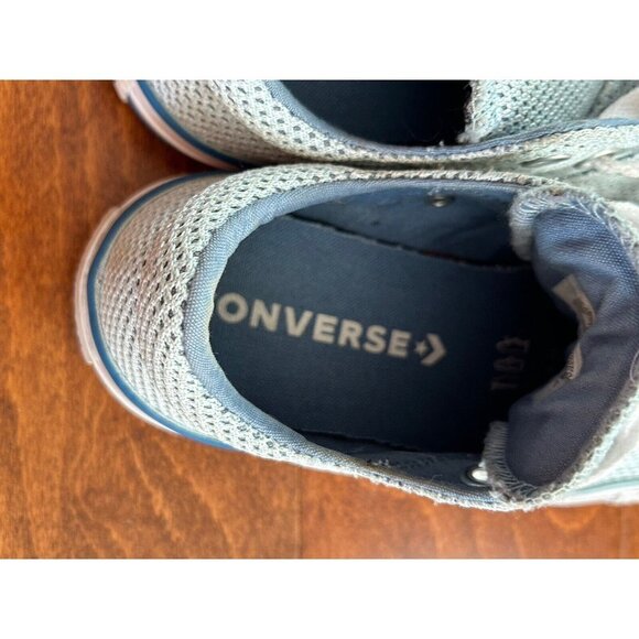 Converse Chuck Taylor All Star Low Top Sneakers Blue Mesh Lace Up Size 6 - Picture 6 of 9